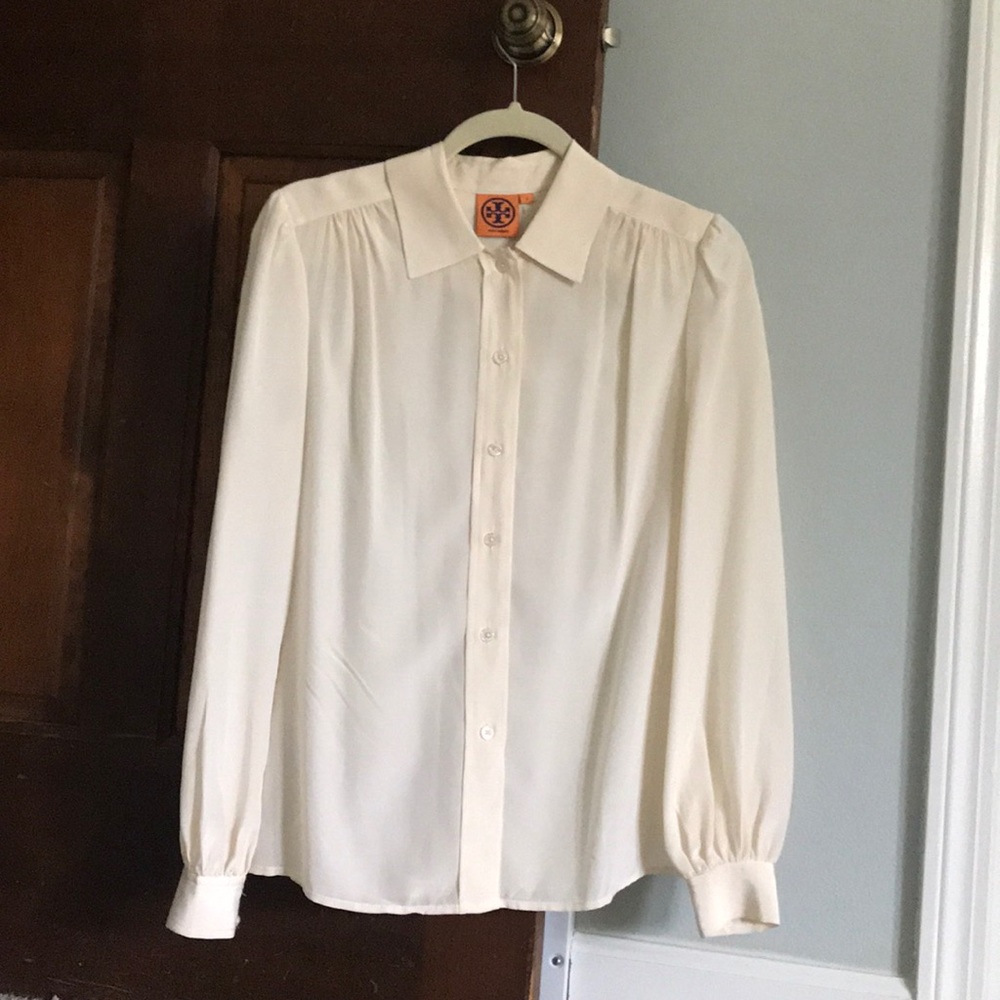 Beautiful Cream Tory Burch Silk Blouse